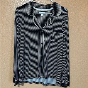 Striped Black and White Women's Pajama top